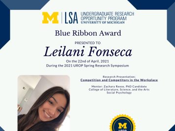 2021 UROP Spring Symposium Blue Ribbon IG 1 